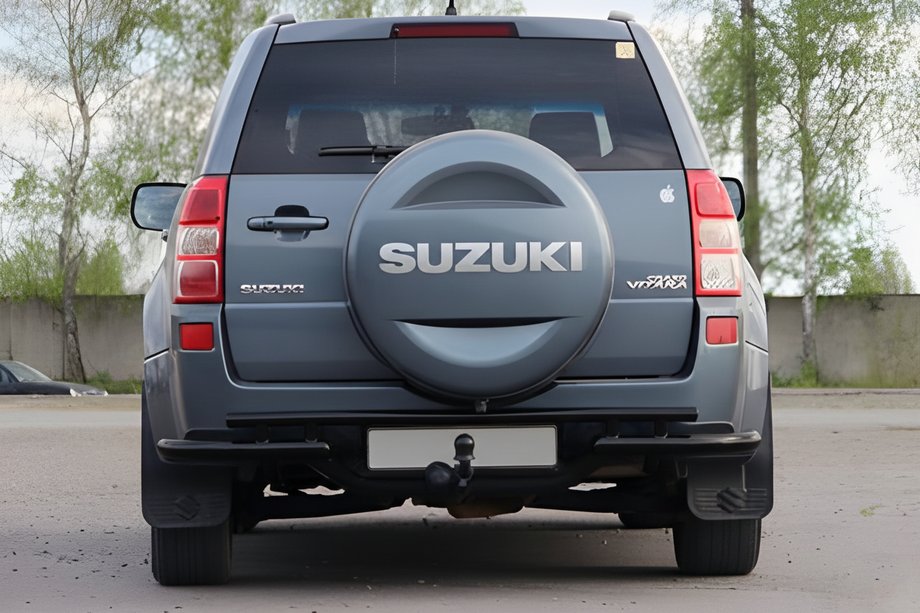 Suzuki Grand Vitara 2005-2017 рр. Задній захист AK005-3 Black (нерж) Фото 2