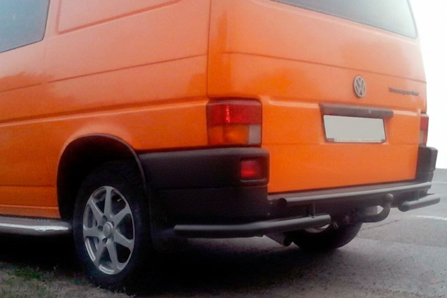 Volkswagen T4 Transporter 1990-2003 рр. Задня дуга AK003-2 Black (нерж) Фото 3