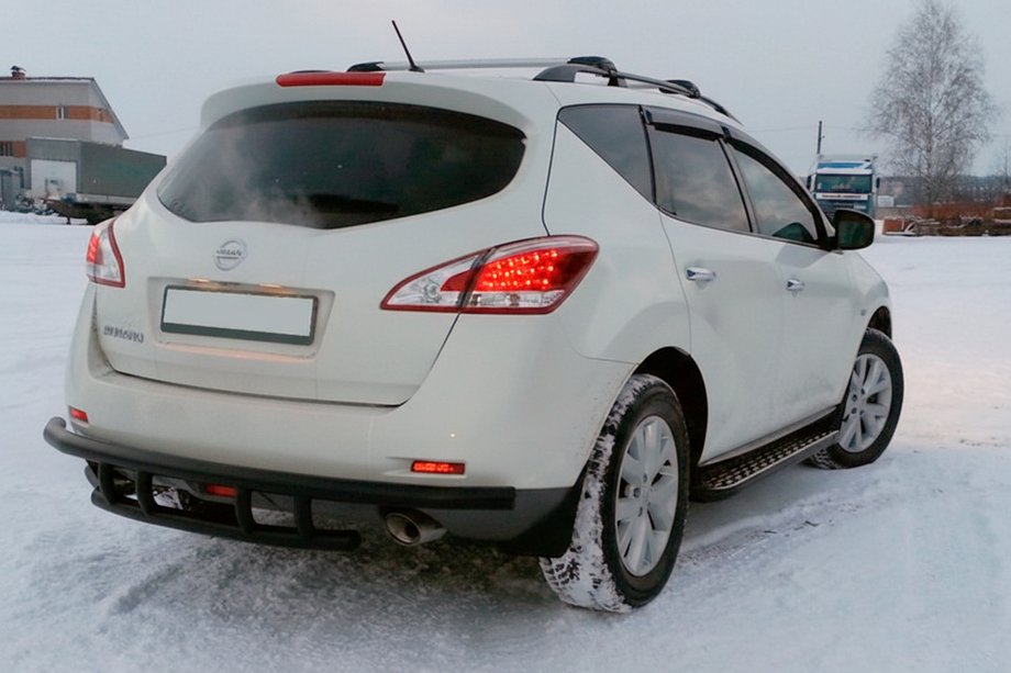 Nissan Murano 2008-2014 рр. Задня дуга AK Black (нерж) Фото 1