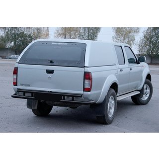 Задній захист AK004 Black (нерж) Nissan NP300 1999-2015 рр. фото 3