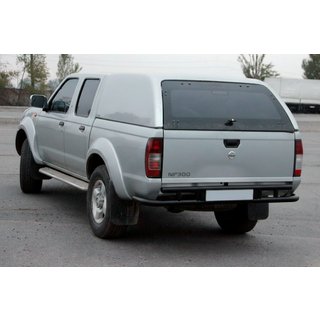 Задній захист AK004 Black (нерж) Nissan NP300 1999-2015 рр. фото 1