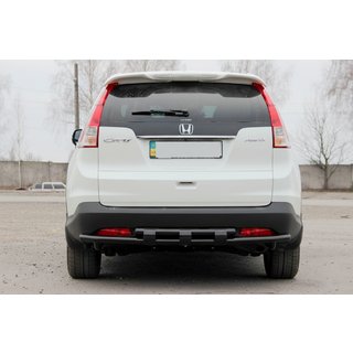 Задня дуга AK002-подвійний Black (нерж) Honda CRV 2012-2016 рр. фото 1