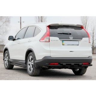 Задня дуга AK002-подвійний Black (нерж) Honda CRV 2012-2016 рр. фото 3