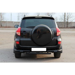 Задній захист AK005-2 Black (2 шт., нерж) Toyota Rav 4 2006-2013 рр. фото 2