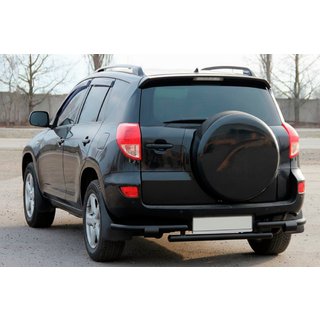 Задній захист AK005-2 Black (2 шт., нерж) Toyota Rav 4 2006-2013 рр. фото 3
