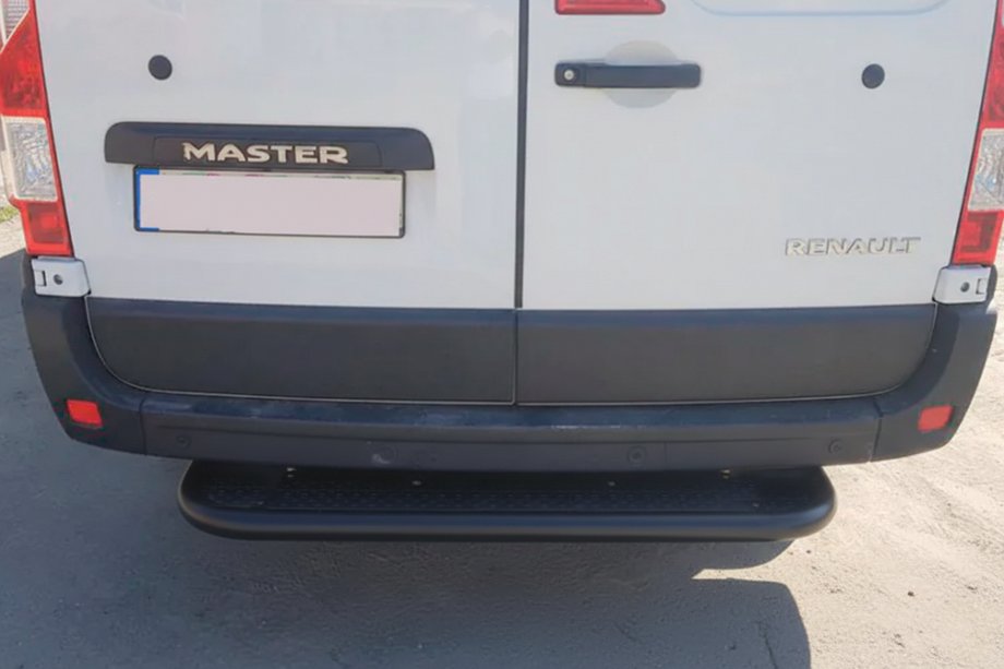 Renault Master 2011-2023 рр. Задня підніжка Black (нерж.) Image