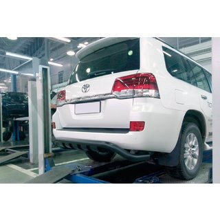 Задній захист Gronder Black (нерж) Lexus LX570/450d 2008-2022 рр. фото 1