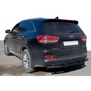 Задня дуга AK015 Black (нерж.) Kia Sorento II XM 2009-2014 рр. фото 1