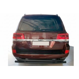 Задній захист AK002-double Black (2 шт., нерж) Toyota Land Cruiser 200 2007-2021 рр. фото 2