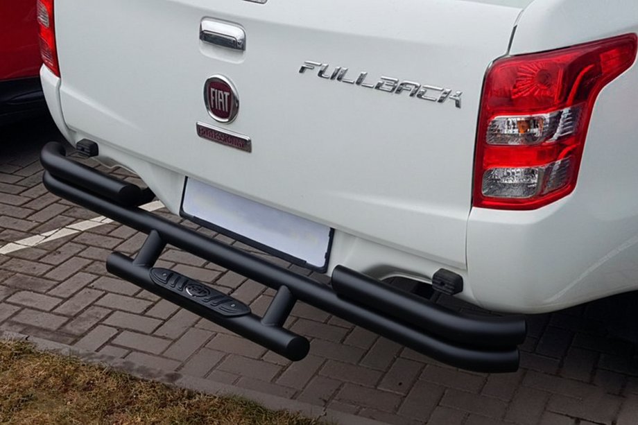Fiat Fullback 2016- рр. Задній захист AK-Special Black (нерж) Image