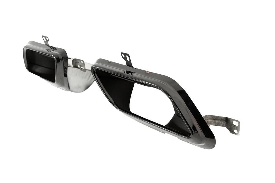Range Rover Velar 2017- рр. Дифузор заднього бампера з насадками Black Фото 8