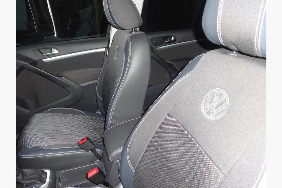 Volkswagen Tiguan 2007-2016 рр. Авточохли (Кожзам↗тканина, Premium) Фото 28