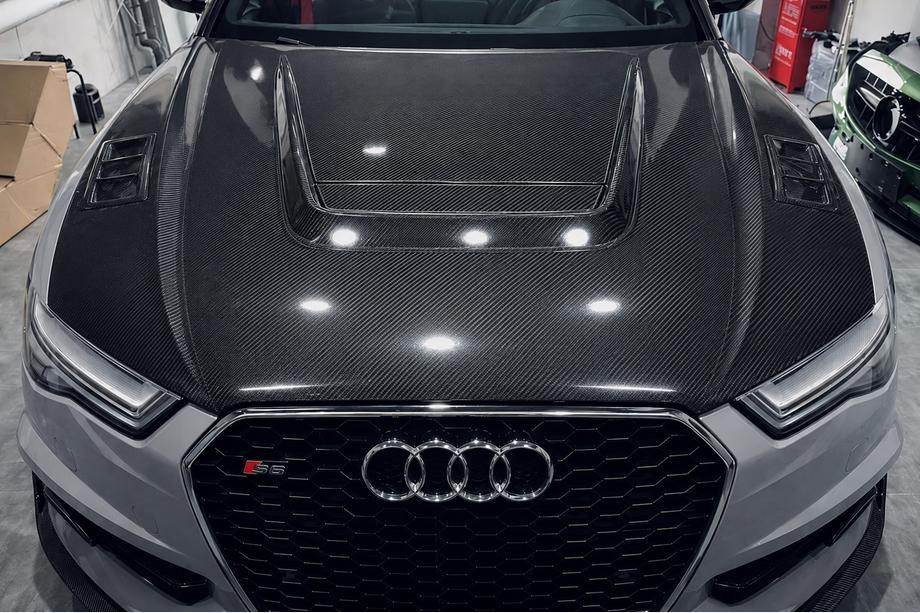 Audi A6 C7 2011-2017 рр. Капот (2014-2017, Карбон) Image
