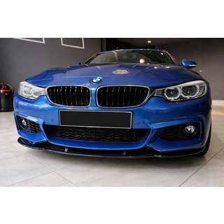 Накладка на передній бампер Lip EuroCap (для M-Sport, 2014-2017, чорний глянець) BMW 4 серія F32/F33/F36 2012-2020 рр. фото 1