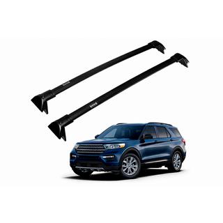 Багажник (поперечини) на інтегровані рейлінги OEM (2019-2023, 2 шт) Ford Explorer 2019- рр. фото 2