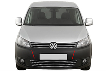 Volkswagen Caddy 2010-2015 рр. Цілісна решітка в бампер (нерж) фото 1