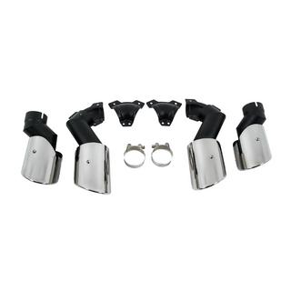 Насадки на глушники V2 Silver в стилі X5M F95 фото 2