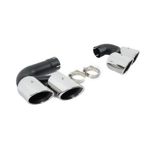 Насадки на глушники V1 Silver в стилі X5M F95 фото 4