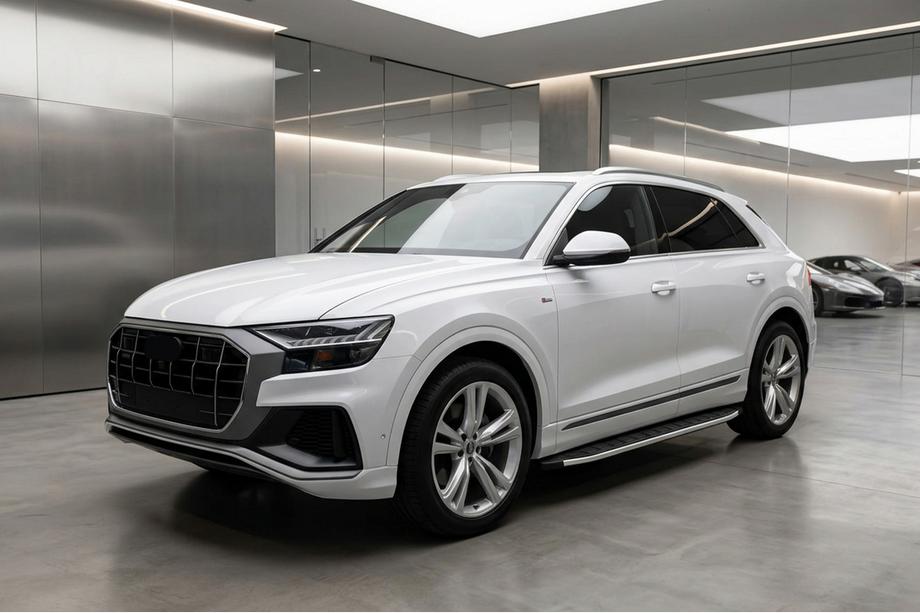 Audi Q8 2018- рр. Бокові пороги Maya V2 (2 шт., Алюміній) Фото 1