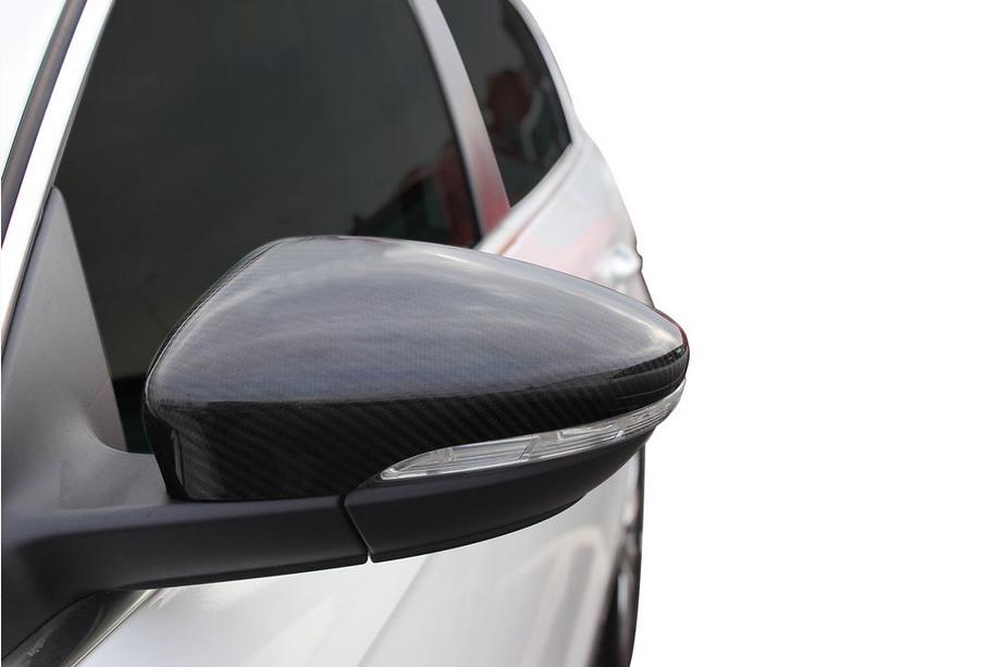Volkswagen Passat B7 2012-2015 рр. Накладки на дзеркала (2 шт, натуральний карбон, для EU) Фото 17