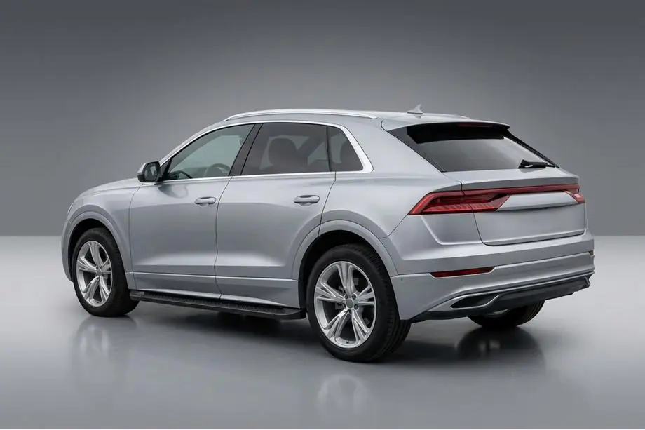 Audi Q8 2018- рр. Бокові пороги Allmond Black (2 шт., Алюміній) Фото 1