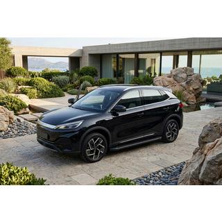 Бокові пороги Allmond Black (2 шт., Алюміній) BYD Atto 3 2021- рр. фото 1