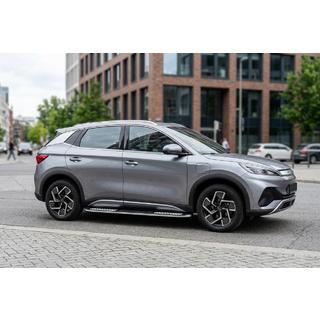 Бокові пороги Tayga V2 (2 шт., Алюміній) BYD Atto 3 2021- рр. фото 1