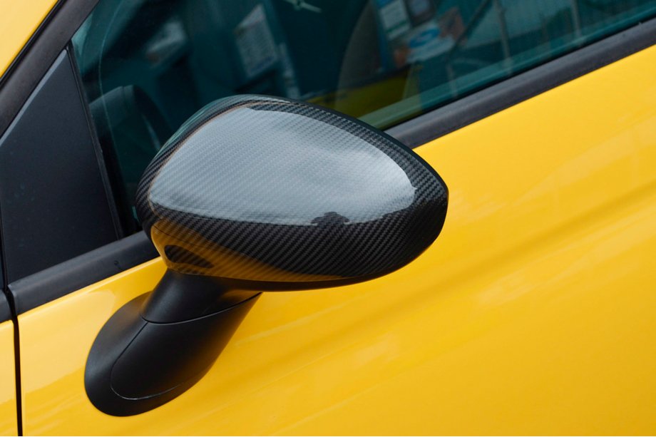 Fiat 500/500L 2013-2022 рр. Накладки на дзеркала 2007-2015 (2 шт., натуральний карбон) Фото 8