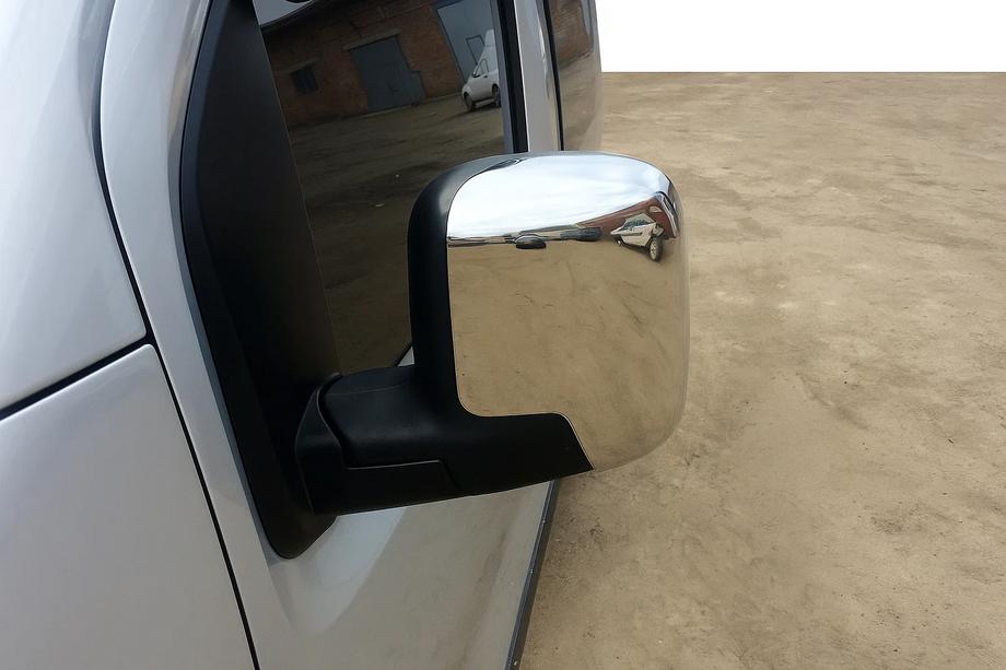 Накладки на дзеркала верхівки (2 шт, нерж.) Image