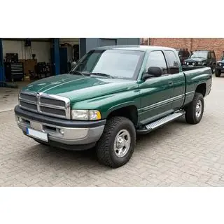Бокові пороги Allmond Grey (2 шт., Алюміній) Dodge RAM (BR/BE) 1994-2002 рр. фото 1