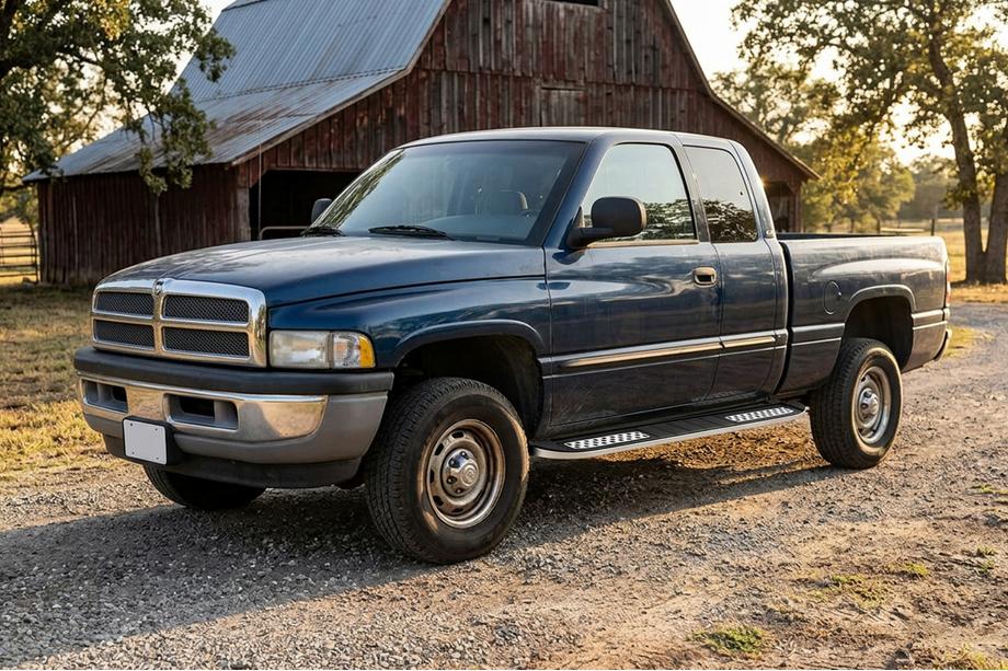 Dodge RAM (BR/BE) 1994-2002 рр. Бокові пороги Tayga V2 (2 шт., Алюміній) Фото 1