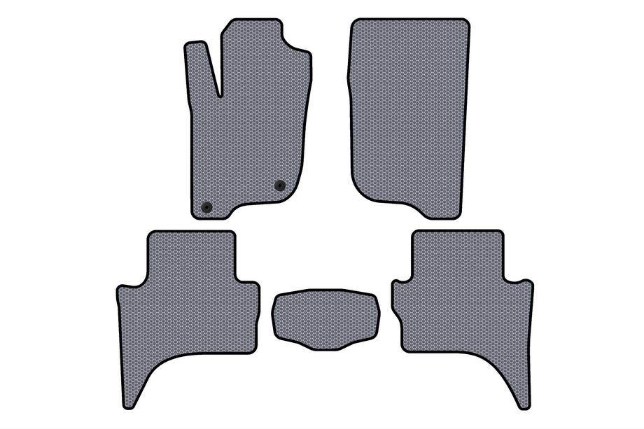 Mitsubishi L200 2015-2024 рр. Гумові килимки Carsuit (Short base, Сірий) Фото 1
