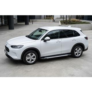 Бокові пороги Allmond Grey (2 шт., Алюміній) Honda ZR-V 2022- рр. фото 1