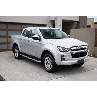 Бокові пороги Tayga Grey(2 шт., Алюміній) Isuzu D-Max 2019- рр. фото 1