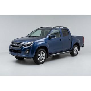 Бокові пороги Vision New Black (2 шт., Алюміній) Isuzu D-Max 2019- рр. фото 1