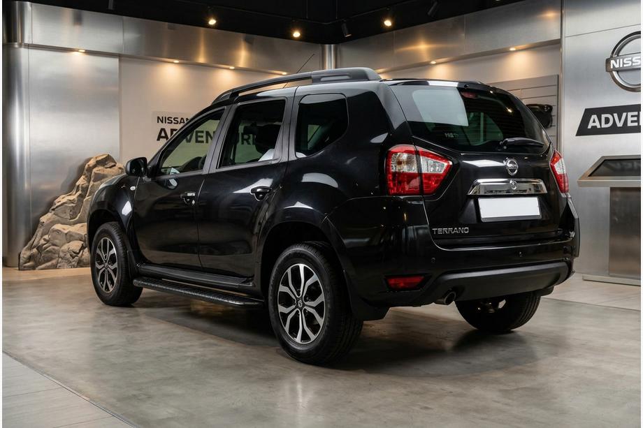 Nissan Terrano 2014- рр. Бокові пороги Bosphorus Black (2 шт., Алюміній) Фото 1