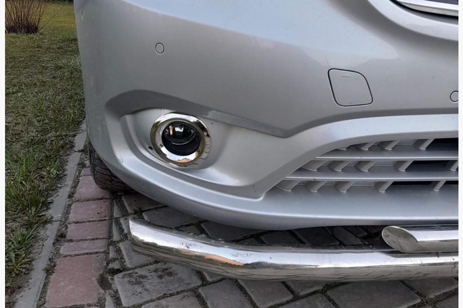 Mercedes Vito/V-class W447 2014- рр. Накладки на противотуманки (2 шт., нерж) Image