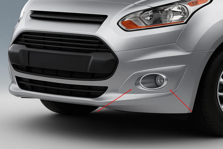 Ford Connect 2014-2021 рр. Накладки на противотуманки (2 шт., нерж) Image