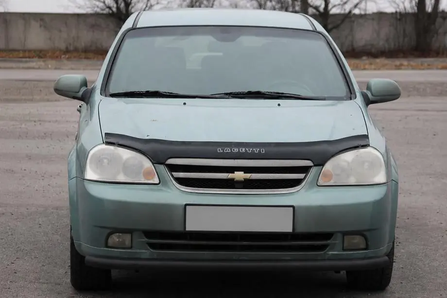 Chevrolet Lacetti 2003-2024 рр. Передній вус ST008 Black (42мм, нерж.) Фото 1