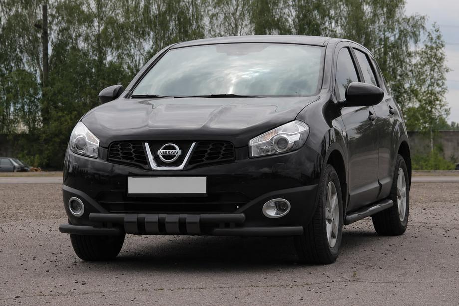 Nissan Qashqai 2010-2014 рр. Передній вус ST009-15 Black (нерж.) Фото 1