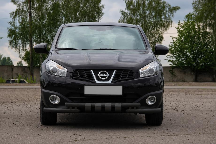 Nissan Qashqai 2010-2014 рр. Передній вус ST009-15 Black (нерж.) Фото 2