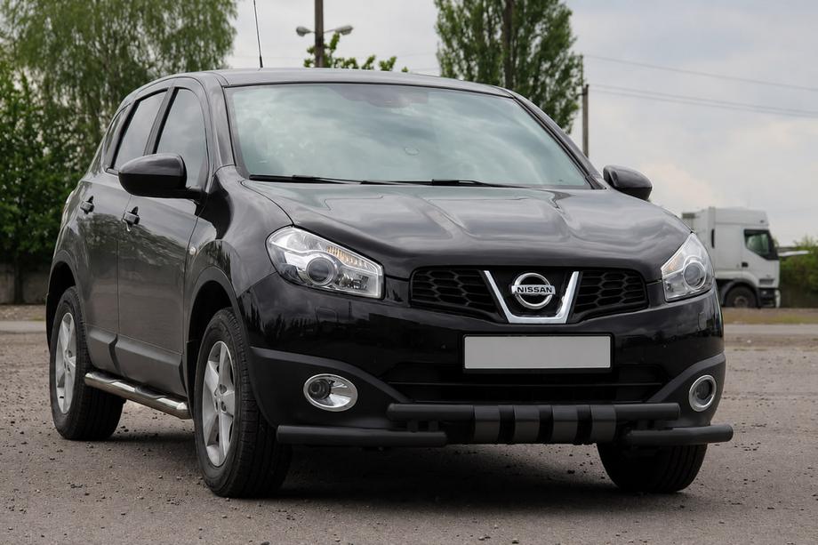 Nissan Qashqai 2010-2014 рр. Передній вус ST009-15 Black (нерж.) Фото 3