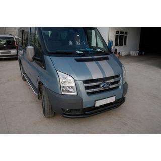 Передній вус ST014 Black (2006-2014, нерж.) Ford Transit 2000-2014 рр. фото 3