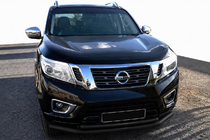 Nissan Navara/NP300 2016- рр. Передній вус ST014 Black (нерж) фото 1
