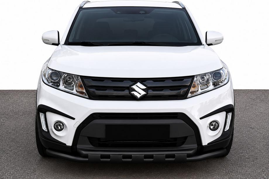 Suzuki Vitara 2015- рр. Передній вус ST015 Black (нерж) Image
