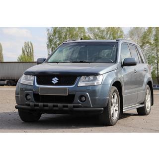 Передній вус ST015 Black (нерж) Suzuki Grand Vitara 2005-2017 рр. фото 3