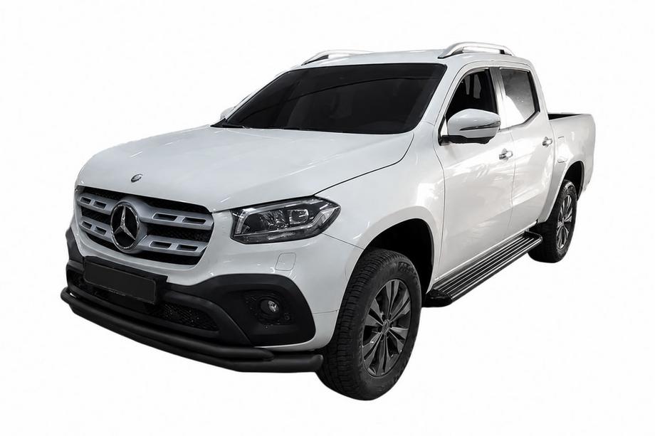 Mercedes X class 2017-2020 рр. Передній вус ST017 Black (нерж, 60мм) Фото 1