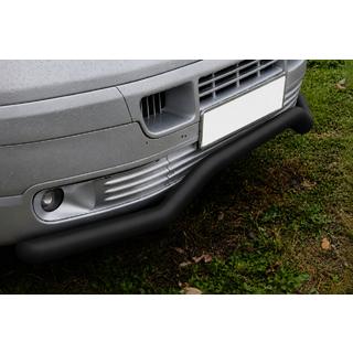 Передній захист хвиля ST007 Black (нерж) Volkswagen T5 Transporter 2003-2010 рр. фото 2