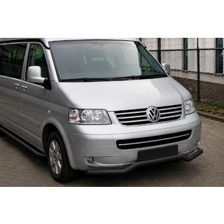 Передній захист хвиля ST007 Black (нерж) Volkswagen T5 Caravelle 2004-2010 рр.