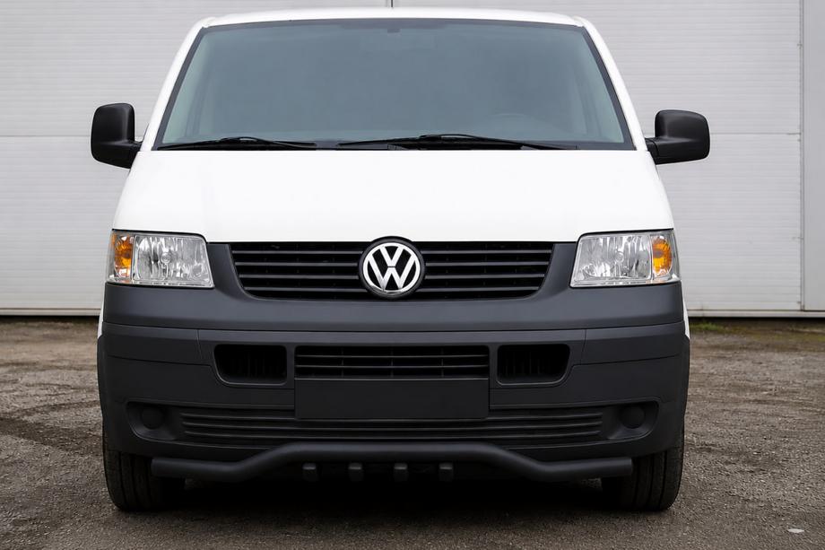 Volkswagen T5 Multivan 2003-2010 рр. Передній захист хвиля-гриль ST007-1 Black (нерж) Фото 1